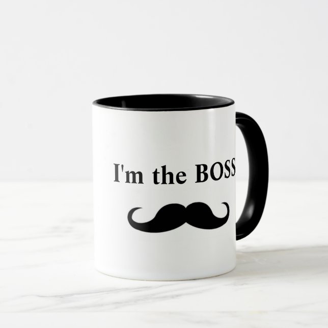 Je suis le BOSS, Mustache tasse à café (Devant droit)