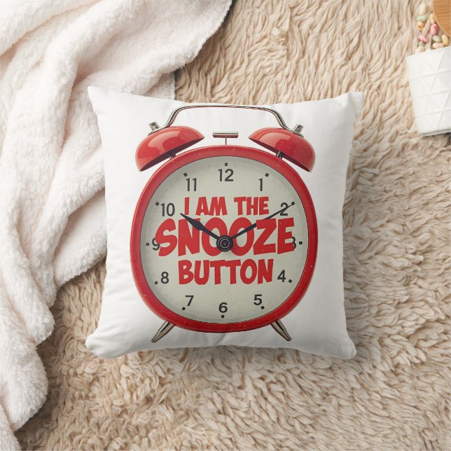Je Suis Le Bouton Snooze Drôle Lancer Coussin Horl (Couverture)