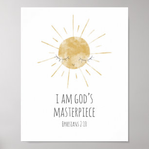 Je suis le chef-d'œuvre de Dieu Affiche de verset 