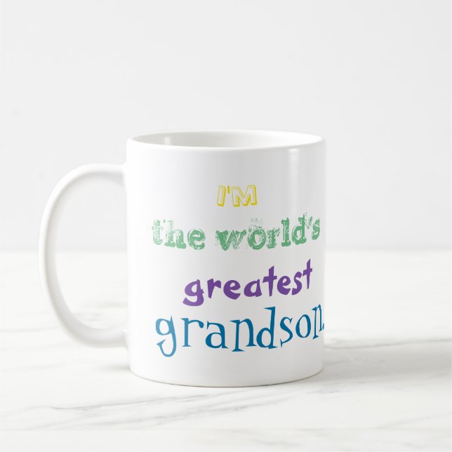 Je suis le plus grand petit-fils du monde. tasse (Gauche)