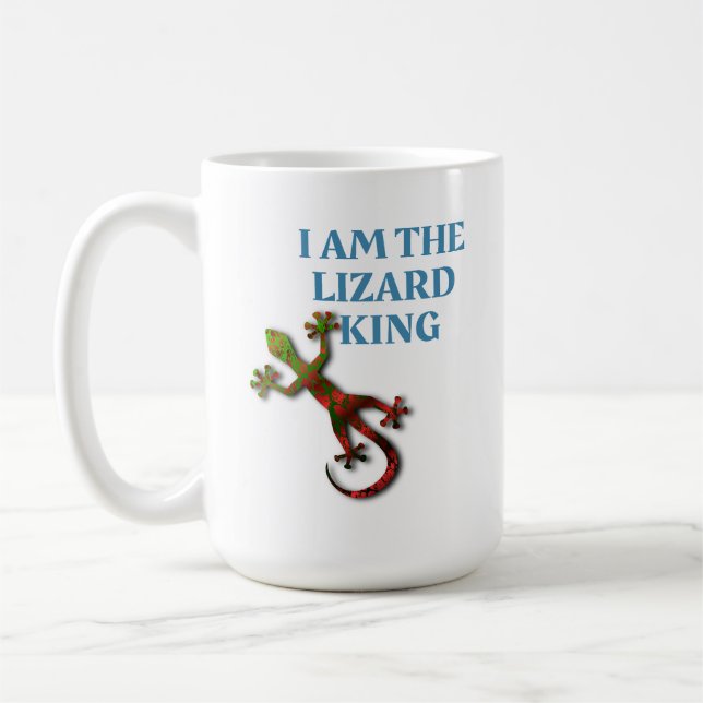 Je suis le Roi Gecko Lovers Mug de lézard (Gauche)