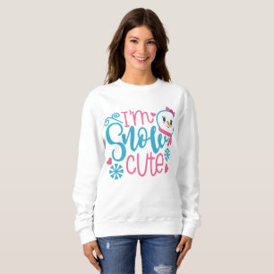Je suis le sweatshirt de Noël de neige de mot des