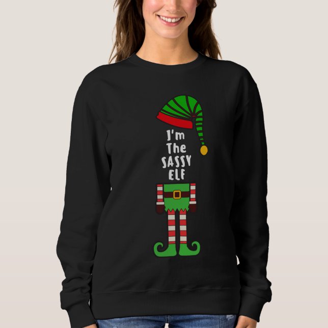 Je suis le Sweatshirt Sassy ELF (Devant)