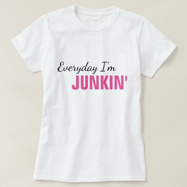 Je suis le T-shirt féminin de Junkin (Design devant)