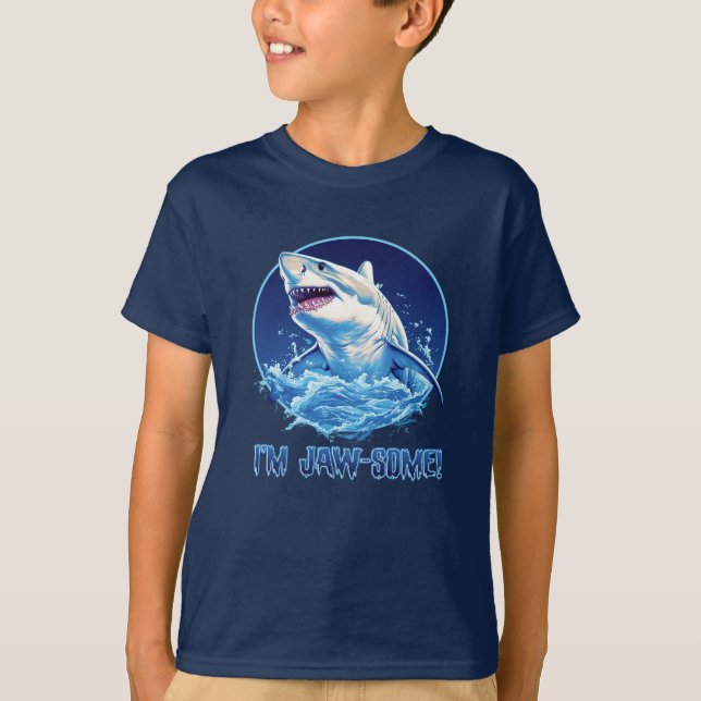 Je suis le T-shirt requin Jaw-some (Devant)