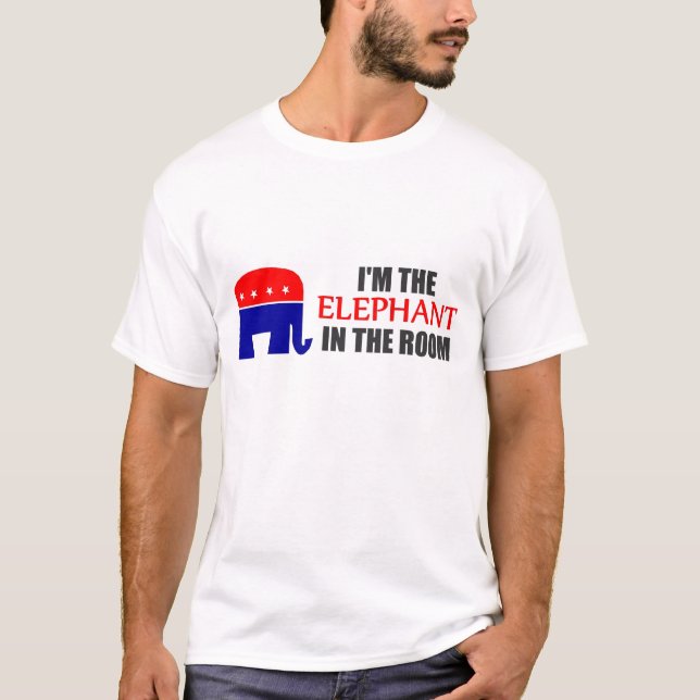 Je suis l'éléphant dans le T-shirt de pièce (Devant)