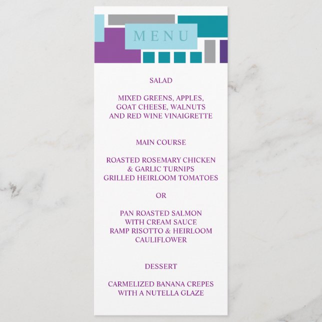 JE SUIS MA CARTE DE Menu Mariage BIEN AIMÉE (Devant)