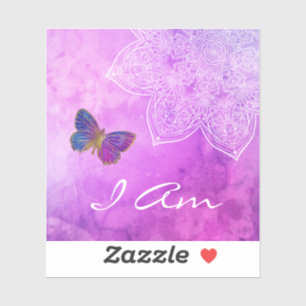 *~* Je suis Mandala Meditation Sticker Papillon
