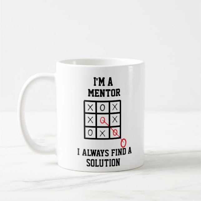 Je Suis Mentor Je Trouve Toujours Une Solution Mug (Gauche)