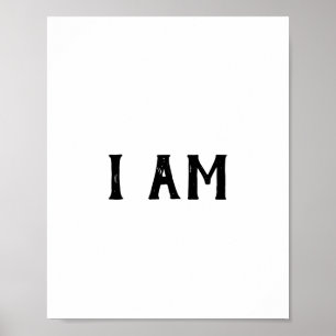 Je suis minimaliste Christian Word Art Poster