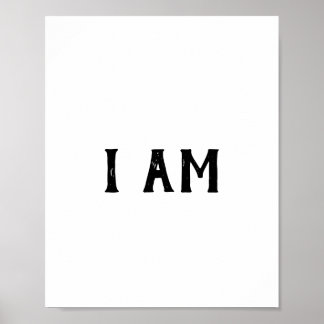 Je suis minimaliste Christian Word Art Poster