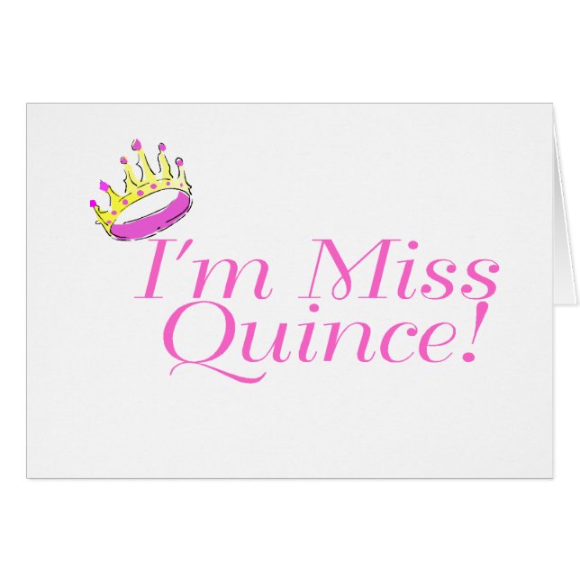 Je suis Mlle Quince (Devant horizontal)