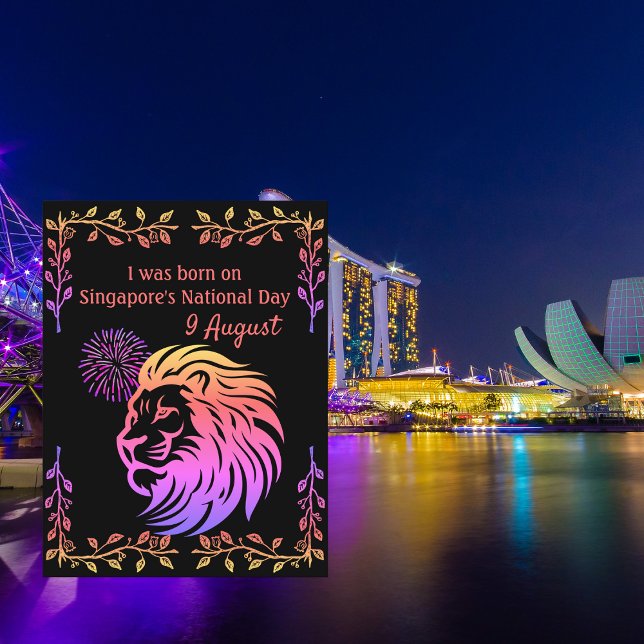 Je suis né sur la carte postale de la fête nationa (Créateur téléchargé)