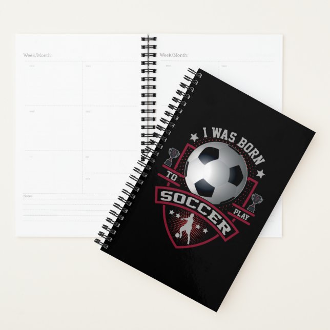 Je Suis Née Pour Jouer Au Football Planner (Devant avec enveloppe)