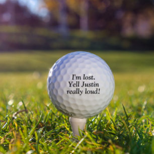 Je suis perdu Nom personnalisé Balle de golf perso