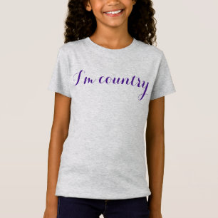 je suis pourpre de T-shirt de pays