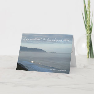 Je suis sans voix, carte de condoléances