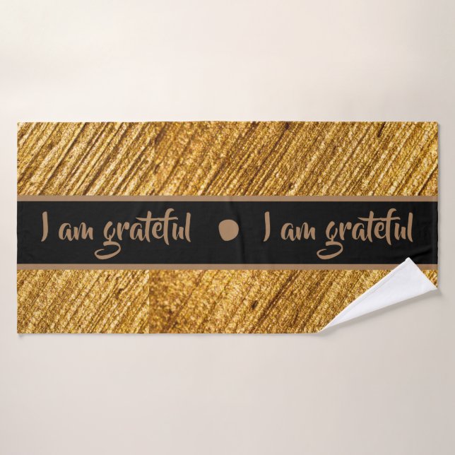 Je suis Serviette de Bain Grateful Or Marron Moder (Serviette de bain)