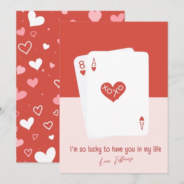 Je suis si chanceux de t'avoir toi Carte de vacanc (Devant / Derrière)