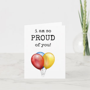 Je suis si fier de toi, carte de ballons mignons