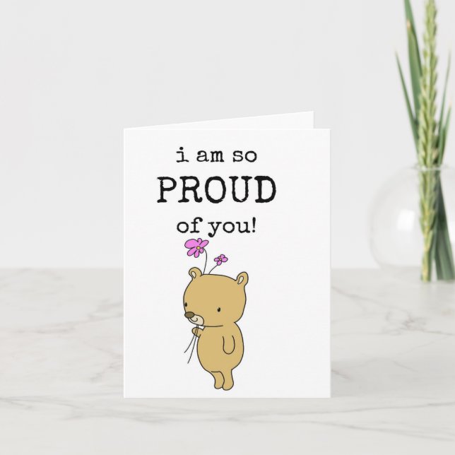 Je suis si fier de toi, carte mignonne (Devant)