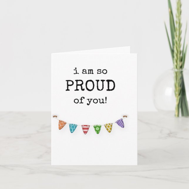 Je suis si fier de vous, carte de drapeaux de bunt (Devant)