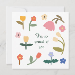 Je suis si fier de vous Carte Fleur