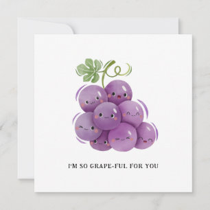 Je suis si GRAPEful pour vous - Carte de voeux de