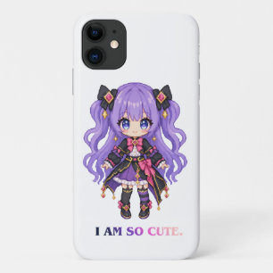 "JE SUIS SI MIGNON" Étui de téléphone de personnag