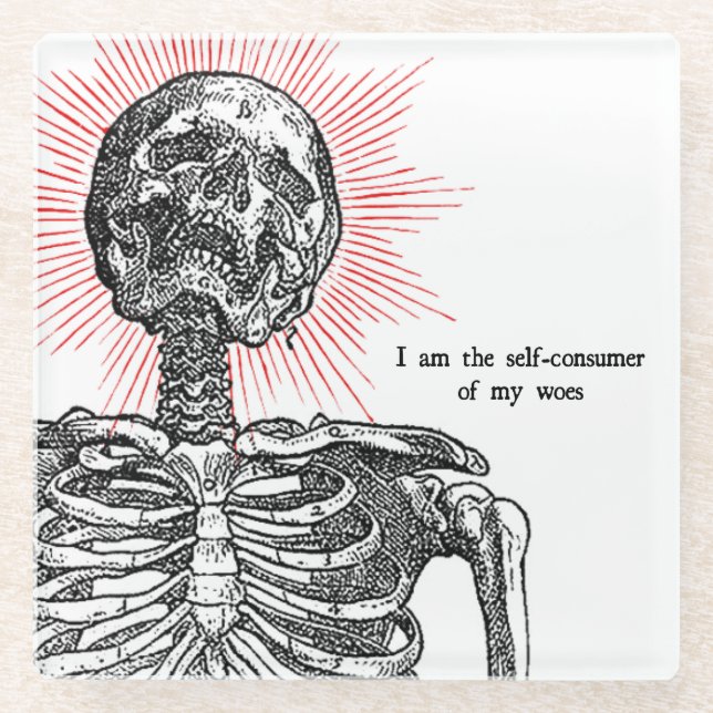 Je suis Skeleton ! Dessous-de-verre en verre (Devant)
