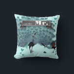 Je suis Son Coussin M. Peacock<br><div class="desc">Turquoise Aqua Vintage Moderne Peacock Invitations de mariage</div>