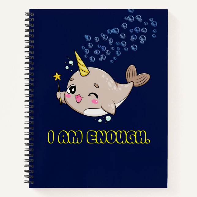 Je SUIS Suffisamment Narwhal Journal carnet (Devant)