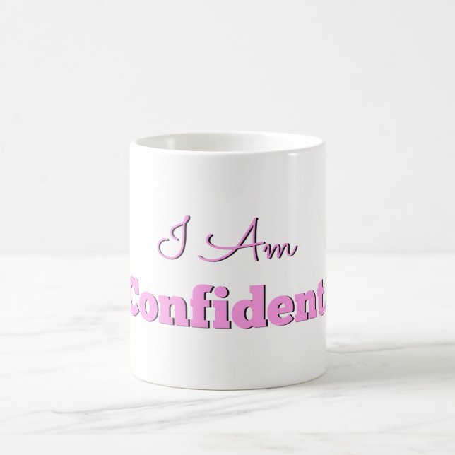 Je suis sûr dans le rose sur la tasse blanche (Centre)