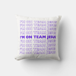 Je suis sur le coussin de l'équipe Jésus