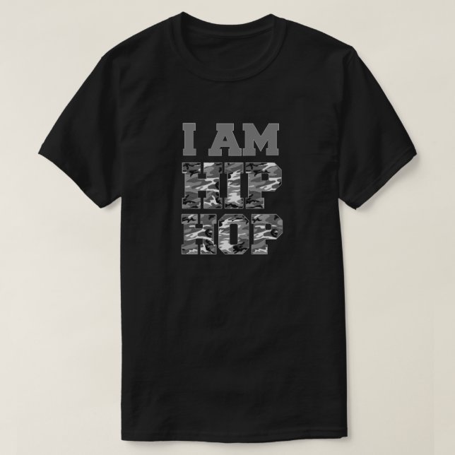 JE SUIS T-shirt de camouflage de HIP HOP (Design devant)