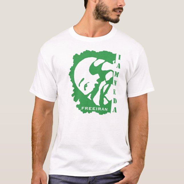 je suis T-shirt vert de NEDA Iran (Devant)
