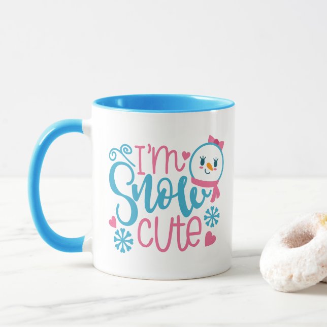 Je suis tasse mignonne de Noël d'art de mot de (Avec donut)