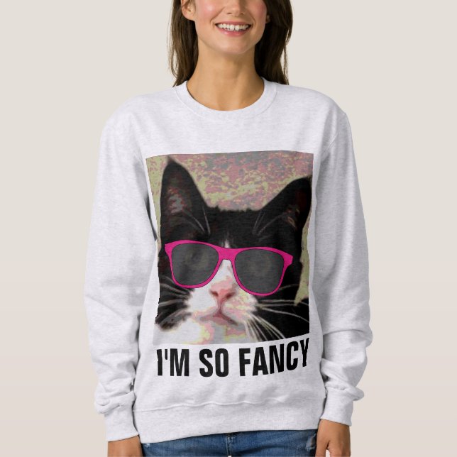 JE SUIS TELLEMENT FANCY CAT T-SHIRTS (Devant)