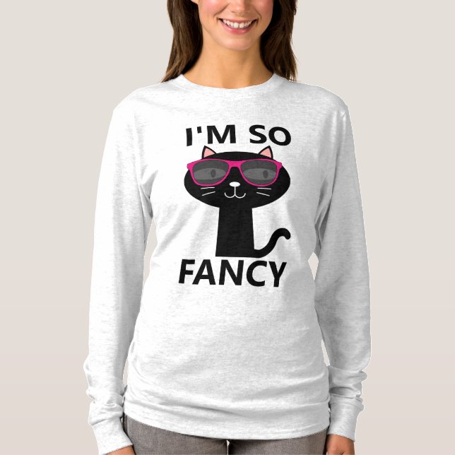 JE SUIS TELLEMENT FANCY LADIES T-Shirts CAT (Devant)