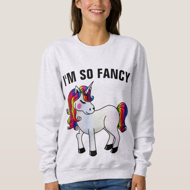 JE SUIS TELLEMENT FANCY UNICORN T-SHIRTS (Devant)