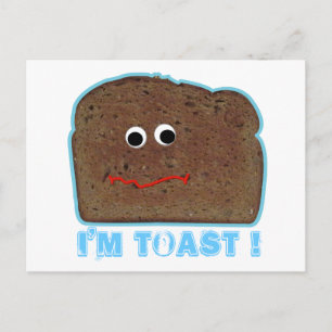 Je suis toast ! carte postale humoristique parodiq