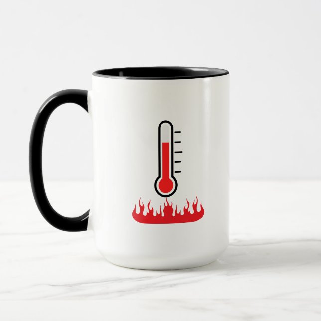 "Je suis trop chaud pour être manipulé" Mug Feu &  (Gauche)