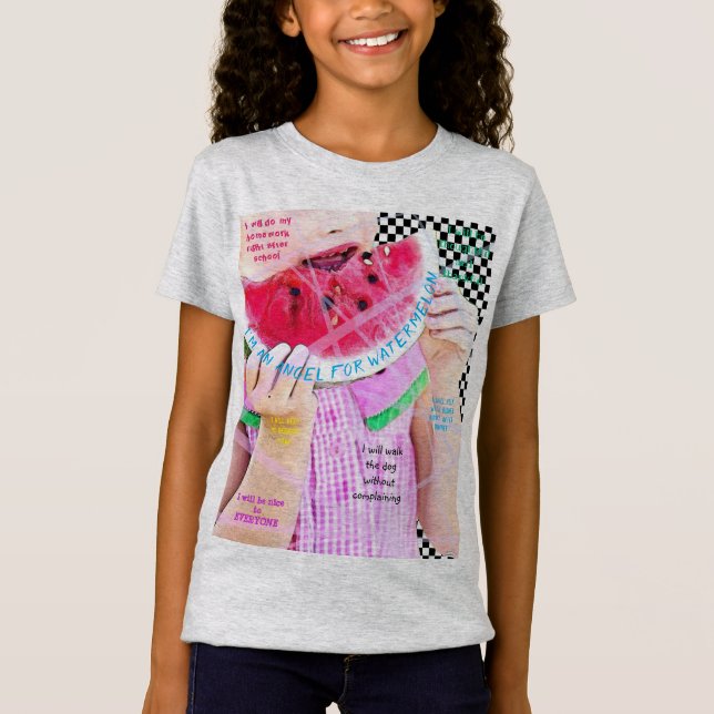 Je suis un ange pour la pastèque - T-shirt HAMbWG (Devant)