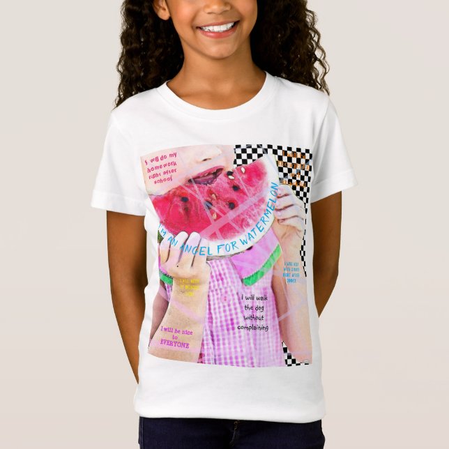 Je suis un ange pour la pastèque - T-shirt HAMbWG (Devant)