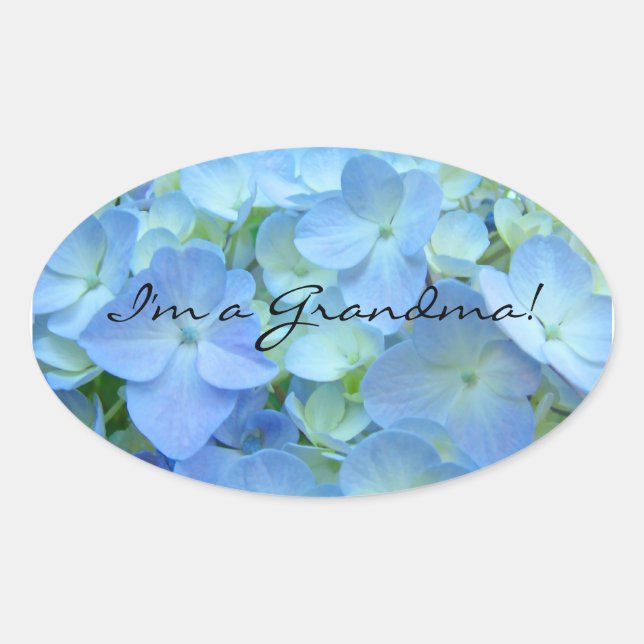 Je suis un autocollant de grand-mère sceaux fleurs (Devant)