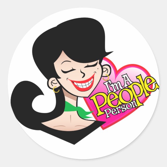 Je suis un Autocollant de personne du peuple (Devant)