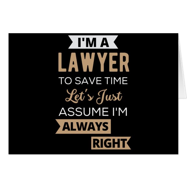 Je suis un avocat, pour gagner du temps (Devant horizontal)