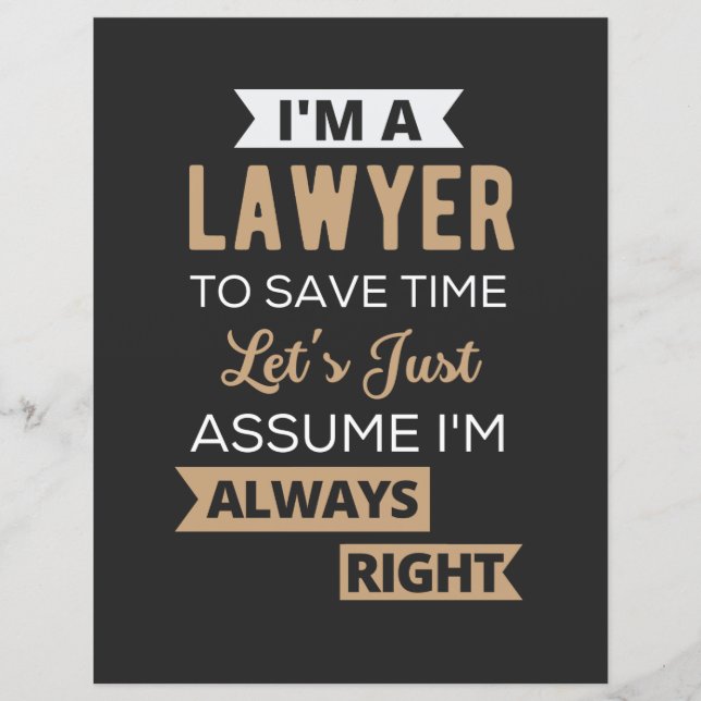 Je suis un avocat, pour gagner du temps (Devant)