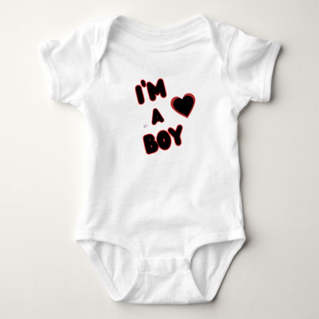 Je suis un body pour bébé garçon – Mignon et Confo (Devant)