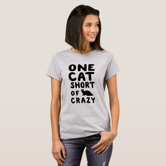 Je suis un chat court du T-shirt fou (Devant entier)